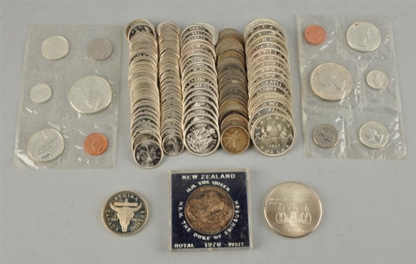 LARGE LOT OF CANADIAN SILVER COINS.               