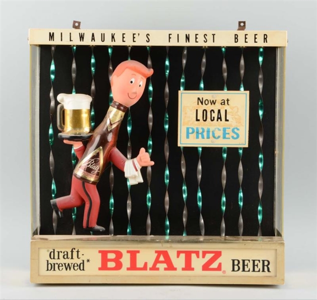 BLATZ BEER LIGHT-UP MOTION SIGN.                  