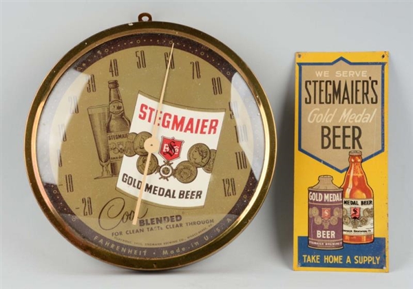 LOT OF 2: STEGMAIERS BEER ADVERTISING PIECES.    