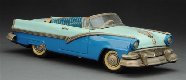 JAPANESE TIN LITHO FRICTION 1956 FORD CONVERTIBLE.