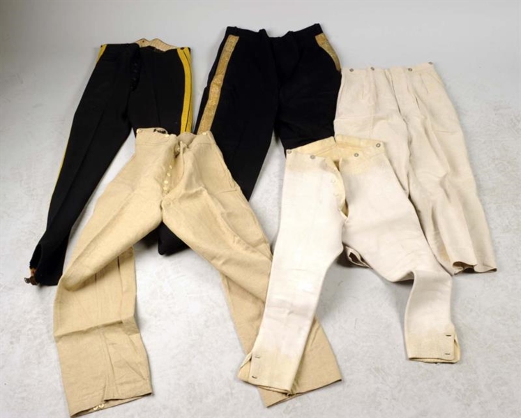 LOT OF 5:  ASSORTED MILITARY TROUSERS.            
