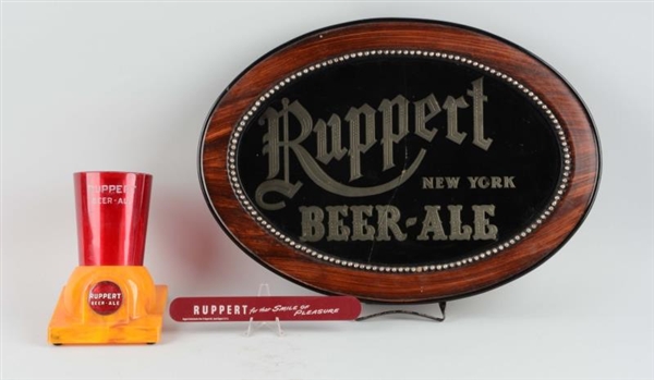 LOT OF 3:  RUPPERT BEER & ALE ADVERTISING PIECES. 