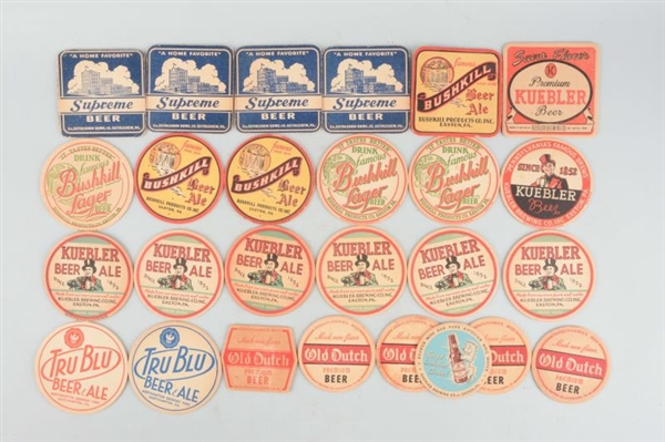 LARGE LOT OF ASSORTED BEER COASTERS.              