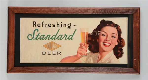 STANDARD TRU-AGE BEER LITHOGRAPH POSTER.          