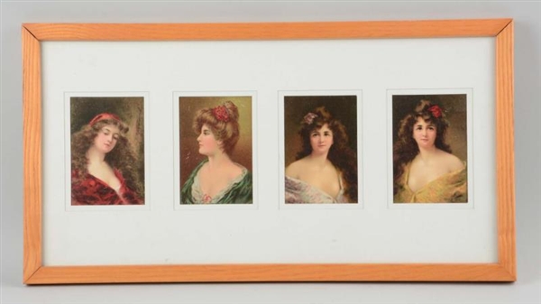 FRAMED & MATTED ASTI TRADE CARDS.                 