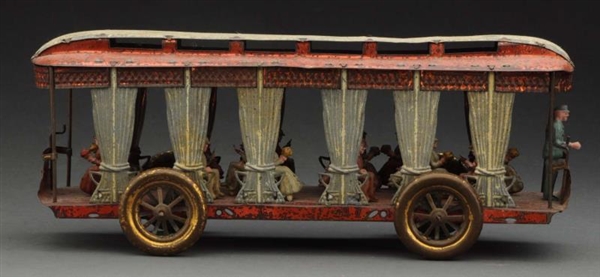 EARLY FRENCH STREET TROLLEY PULLTOY.              