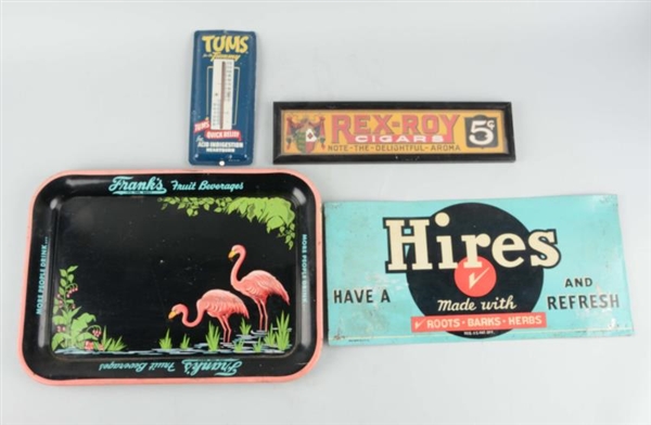 LOT OF 4: ASSORTED ADVERTISING SIGNS.             