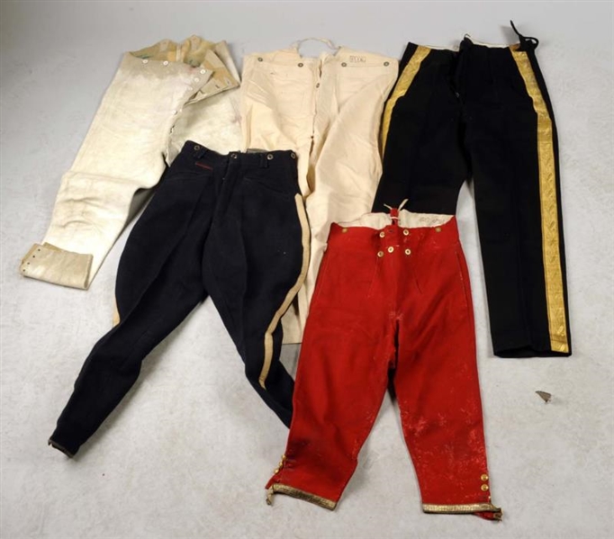 LOT OF 5:  ASSORTED MILITARY TROUSERS.            