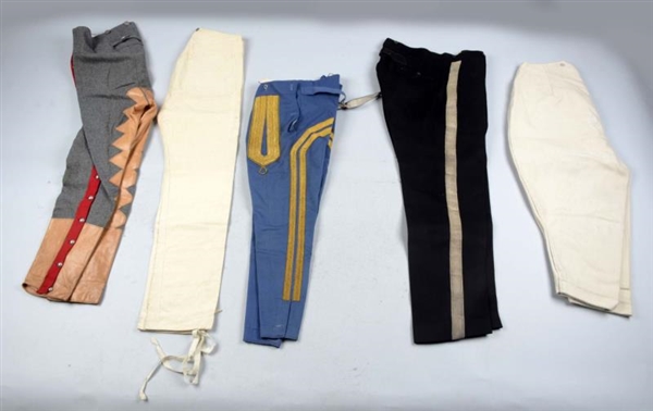  LOT OF 5:  ASSORTED MILITARY TROUSERS.           