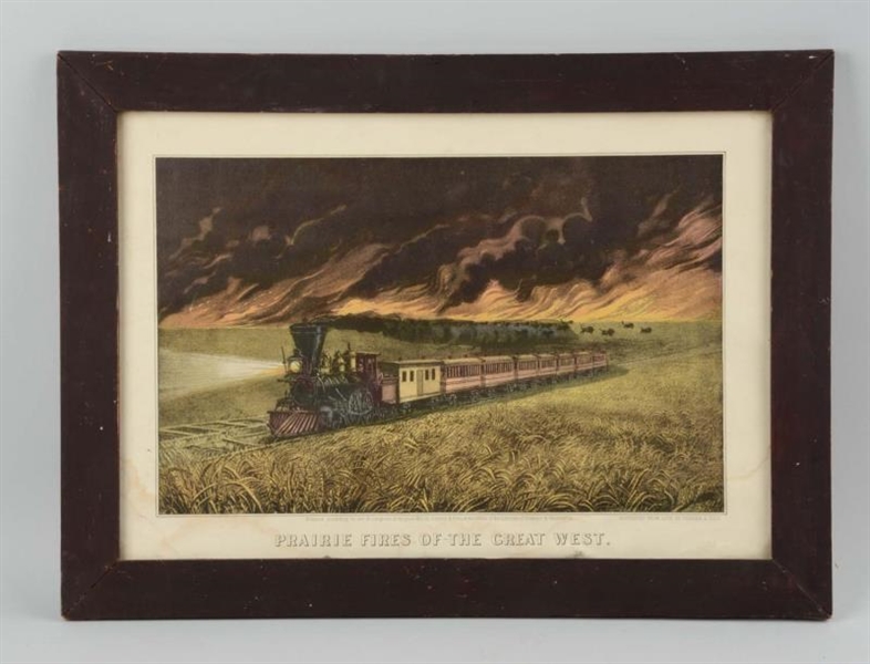"PRAIRIE FIRES OF THE GREAT WEST" PRINT.          