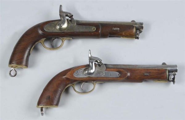 LOT OF 2: (A) MILITARY PERCUSSION PISTOLS.        