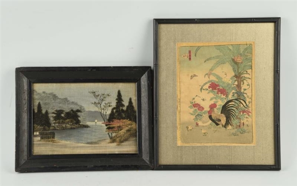 LOT OF 2: JAPANESE PAINTINGS.                     