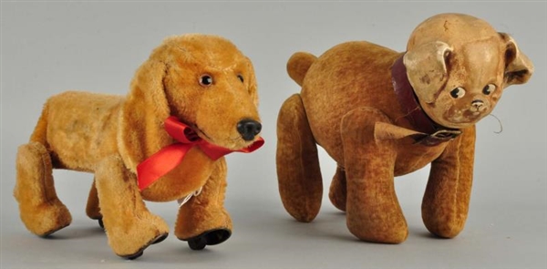 TWO UNUSUAL AND HIGHLY COLLECTIBLE NOVELTY DOGS.  