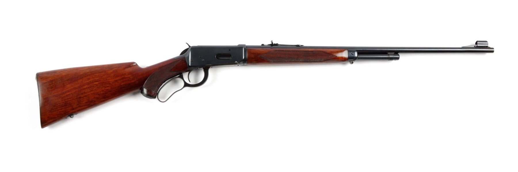(C) WINCHESTER MODEL 64 DELUXE LEVER ACTION RIFLE.