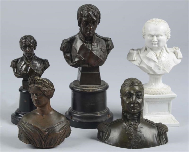 LOT OF 5: SMALL BUSTS.                            