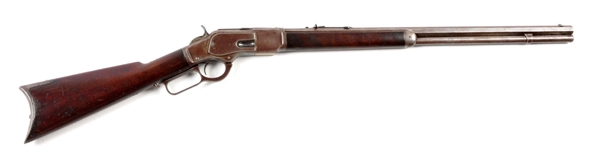 (A) WINCHESTER MODEL 1873 LEVER ACTION RIFLE.     