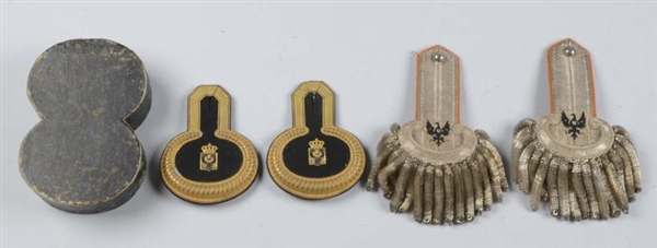 LOT OF 2:  PAIRS OF FRENCH OFFICERS EPAULETTES.  