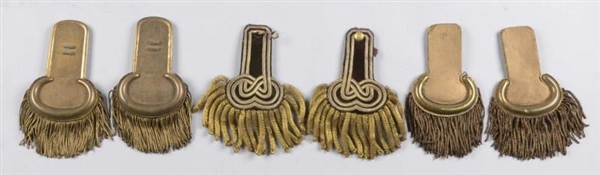 LOT OF 3: PAIRS OF OFFICERS EPAULETTES.          
