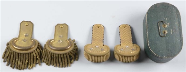 LOT OF 2: PAIRS OF FRENCH & AMERICAN EPAULETTES.  