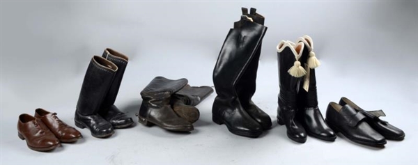 LOT OF 6: PAIRS OF MILITARY BOOTS & SHOES.        