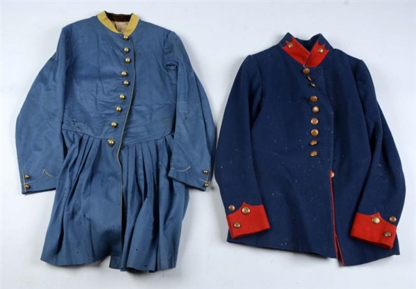 LOT OF 2:  FRENCH TUNIC & UNKNOWN FROCK COAT.     