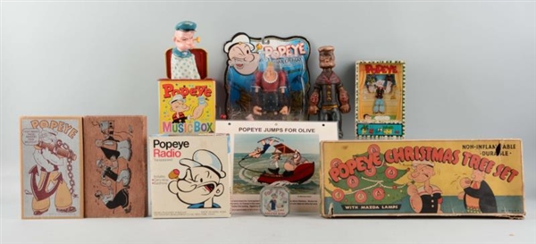 LOT OF ASSORTED POPEYE ITEMS.                     
