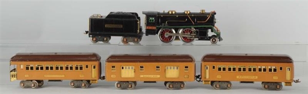LIONEL 384 WITH BABY STATE CARS.                  