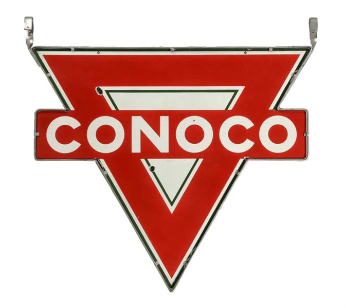 CONOCO(TRIANGLE) PORCELAIN DIECUT SIGN-NOT PIERCED