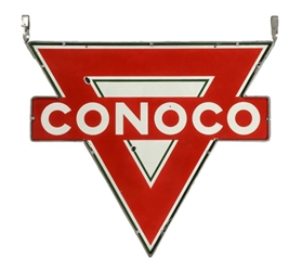 CONOCO(TRIANGLE) PORCELAIN DIECUT SIGN-NOT PIERCED