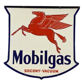MOBILGAS W/ PEGASUS SOCONY-VACUUM DIECUT SIGN.    