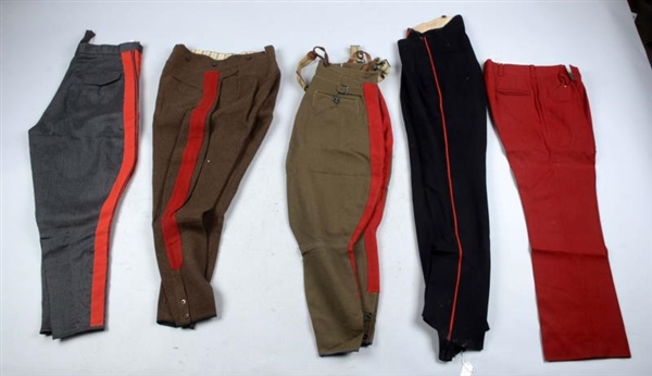 LOT OF 5: ASSORTED TROUSERS .                     