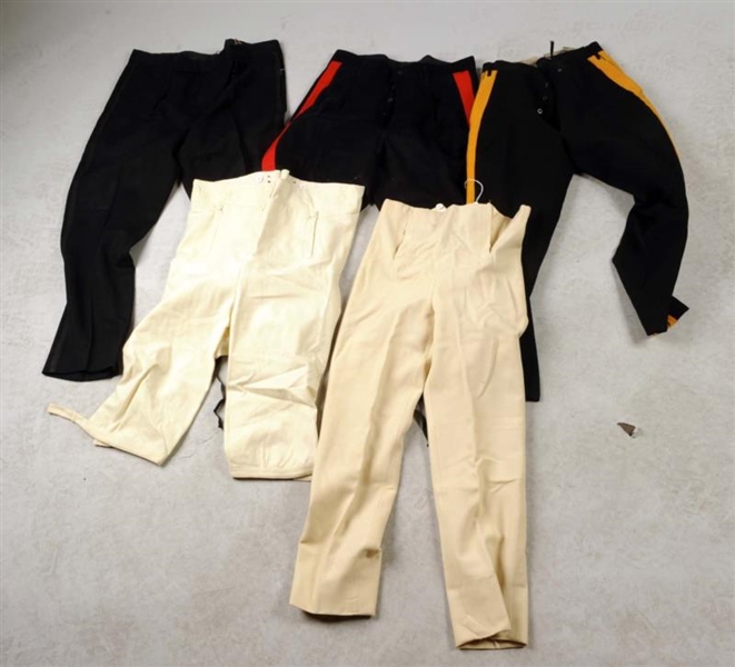 LOT OF 5:  PAIRS OF MILITARY TROUSERS .           
