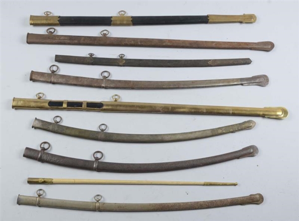 LOT OF 9:  SCABBARDS.                             