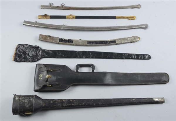 LOT OF 7:  SCABBARDS.                             