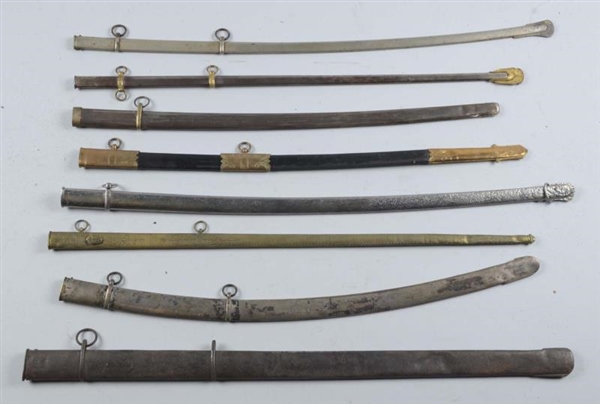 LOT OF 8:  SCABBARDS.                             