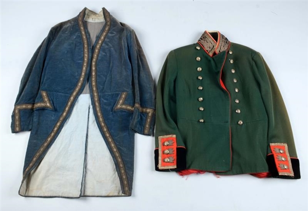 LOT OF 2:  OFFICER’S TUNIC AND WAISTCOAT.         