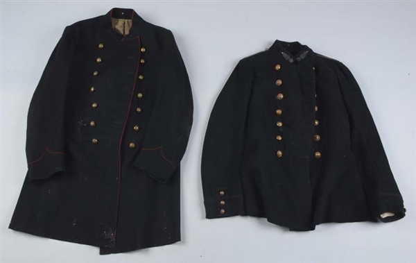 LOT OF 2:  FRENCH ARTILLERY TUNIC & FROCK COAT.   