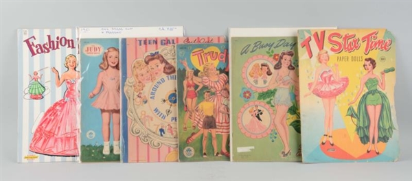LOT OF 6: VINTAGE 50S PAPER DOLL BOOKS.          