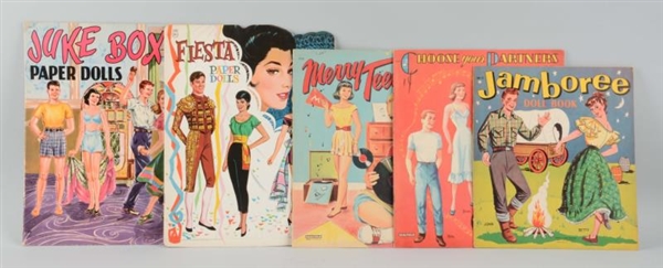 LOT OF 5: VINTAGE ASSORTED PAPER DOLL BOOKS.      