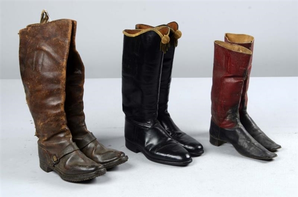 LOT OF 3:   PAIRS OF MILITARY STYLE BOOTS.        