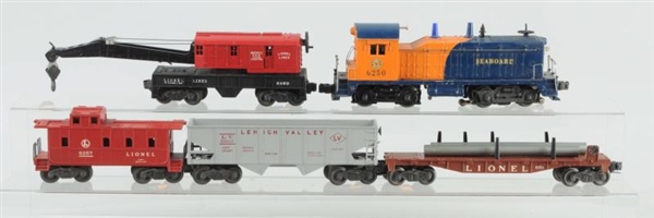 LOT OF 5: LIONEL NO. 6250 SEABOARD FREIGHT SET.   