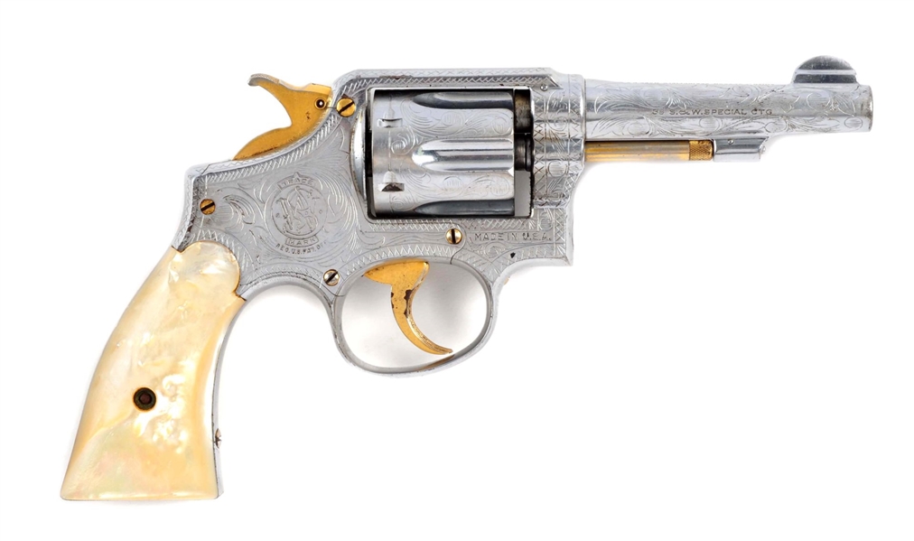 (C) ENGRAVED & PLATED S&W M&P D.A. REVOLVER.      