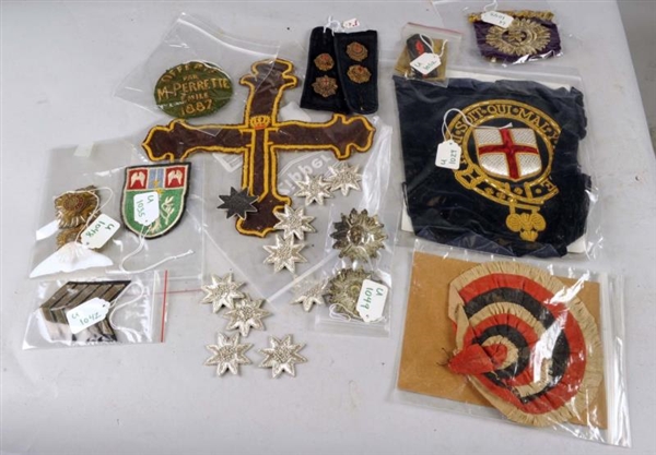 LOT OF EMBROIDERED APPLIQUES                      