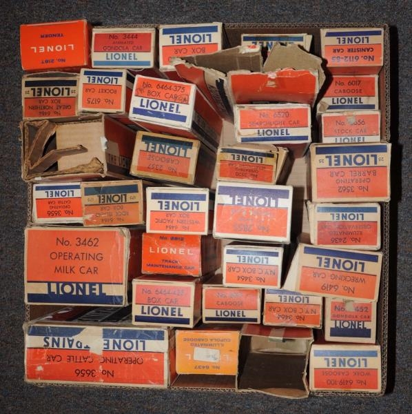 LARGE GROUPING OF MAINLY POST WAR EMPTY BOXES.    