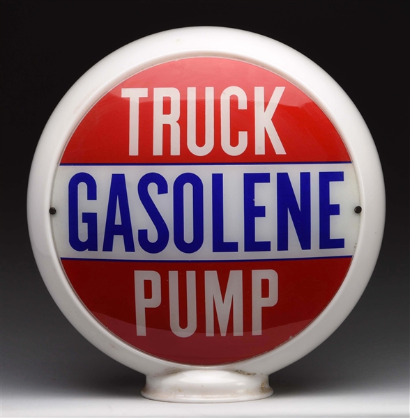 TRUCK GASOLENE PUMP 13-1/2" GLOBE LENSES.         