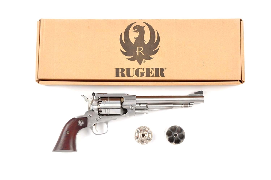 (A) BOXED RUGER STAINLESS OLD ARMY REVOLVER.      