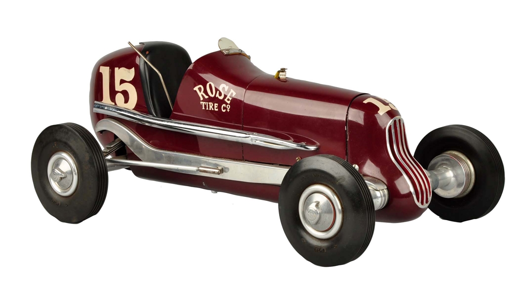 VINTAGE ROSE TIRE CO. NO.15 GAS POWERED RACE CAR. 