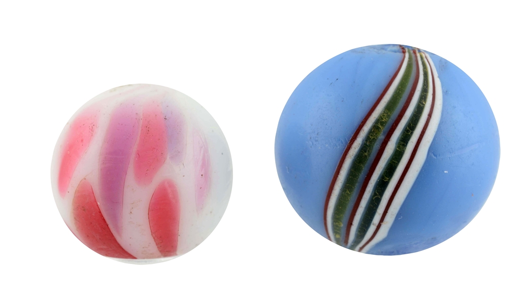 LOT OF 2: OPAQUE MARBLES.                         