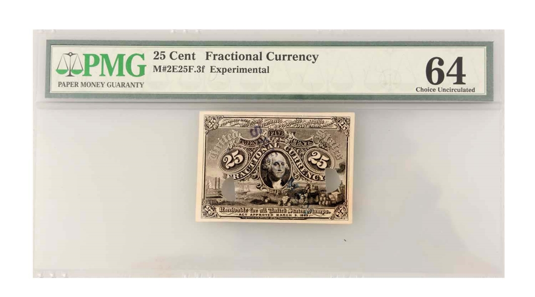 1863 25¢ FRACTIONAL CURRENCY.                     