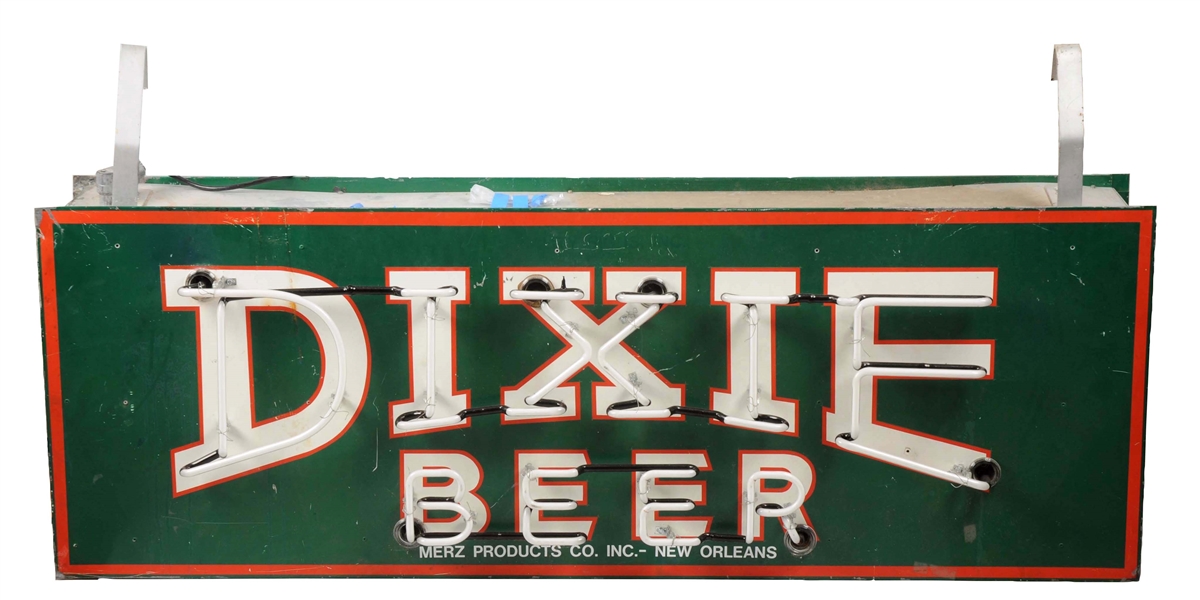 DIXIE BEER DOUBLE SIDED NEON SIGN.